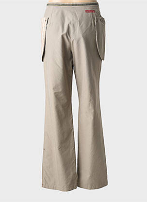 Pantalon droit tissage popeline taille normale gris CARNET DE BORD femme