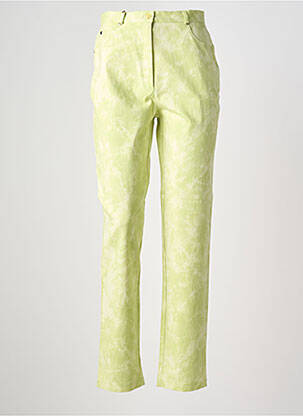 Jeans coupe slim tissage brut taille normale vert FEDORA femme