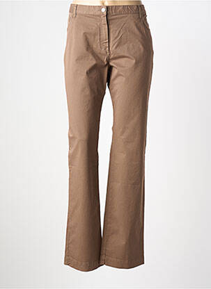Pantalon droit tissage popeline taille normale marron ARMOR LUX femme