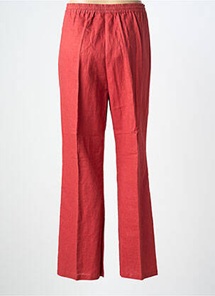 Pantalon droit tissage popeline taille normale rouge PRUNELLE femme