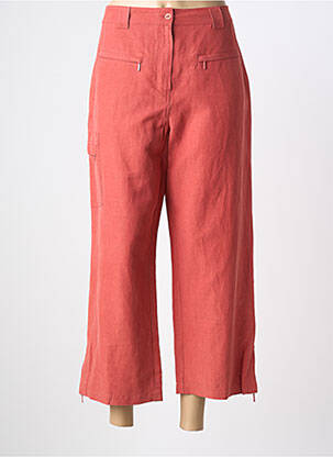 Pantalon 7/8 tissage popeline taille normale rouge KATMAI femme