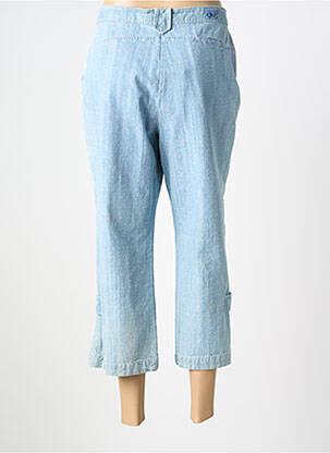 Pantacourt coupe droite taille normale bleu CARNET DE BORD femme