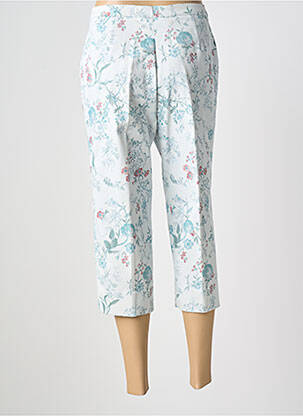 Pantacourt tissage popeline taille normale bleu PIER BÉ femme