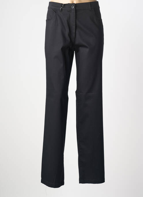 Pantalon droit tissage popeline taille normale noir PAUL BRIAL femme