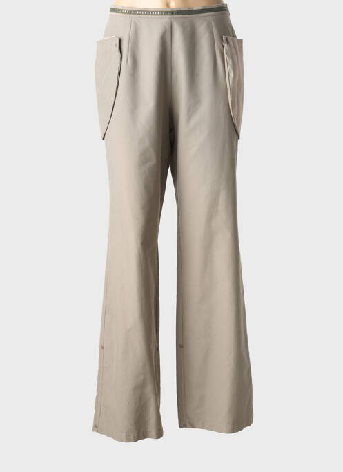 Pantalon droit tissage popeline taille normale gris CARNET DE BORD femme