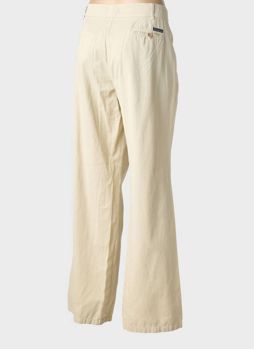 Pantalon chino fermeture zippée sous rabat boutonné taille normale beige ARMOR LUX femme