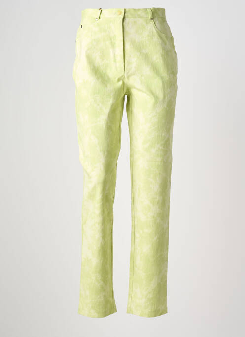 Jeans coupe slim tissage brut taille normale vert FEDORA femme