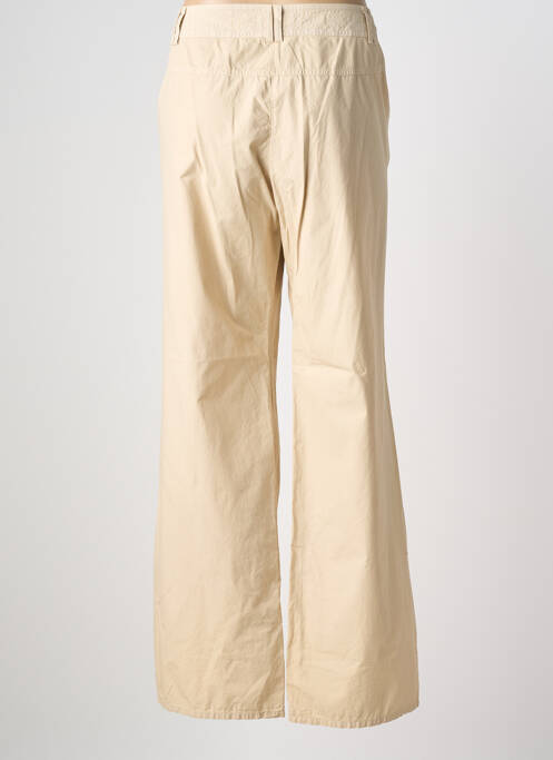 Pantalon droit tissage popeline taille normale beige MAE MAHE femme