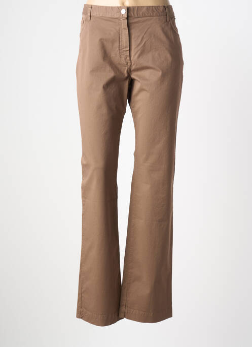 Pantalon droit tissage popeline taille normale marron ARMOR LUX femme