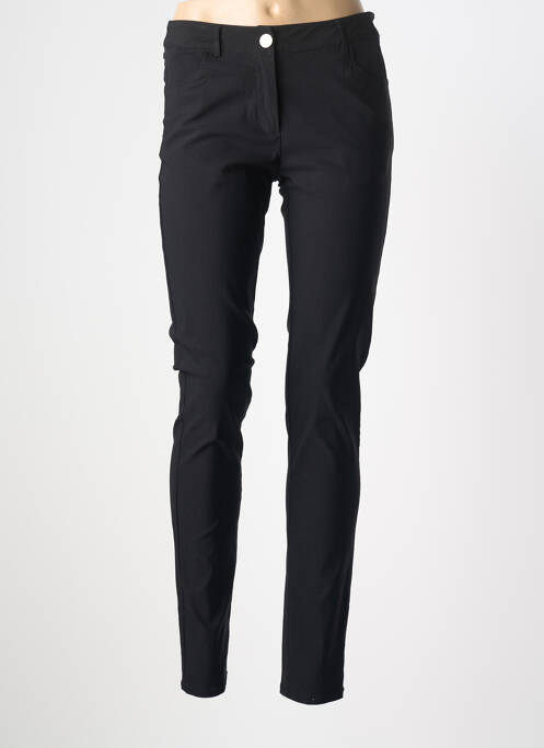Pantalon slim tissage popeline taille normale noir SOLOLA femme