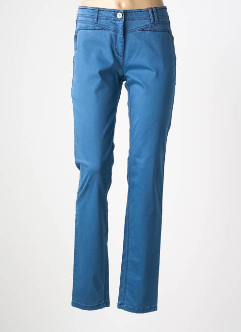 Jeans coupe slim tissage brut taille normale bleu JOCAVI femme