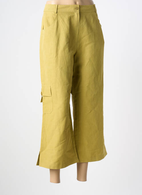 Pantalon 7/8 tissage popeline taille normale vert KATMAI femme