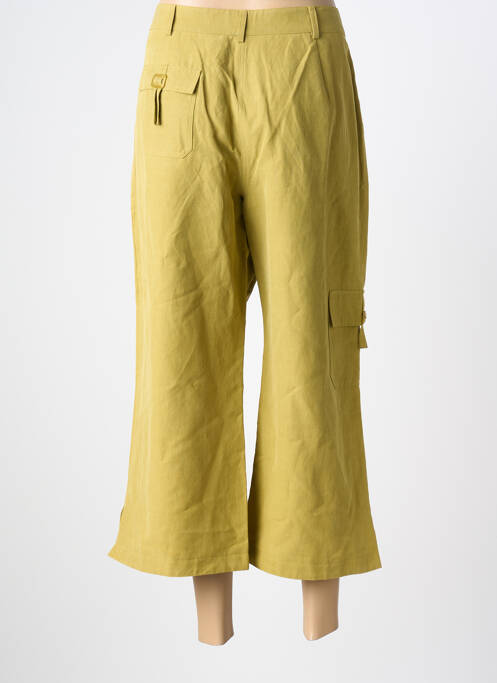 Pantalon 7/8 tissage popeline taille normale vert KATMAI femme