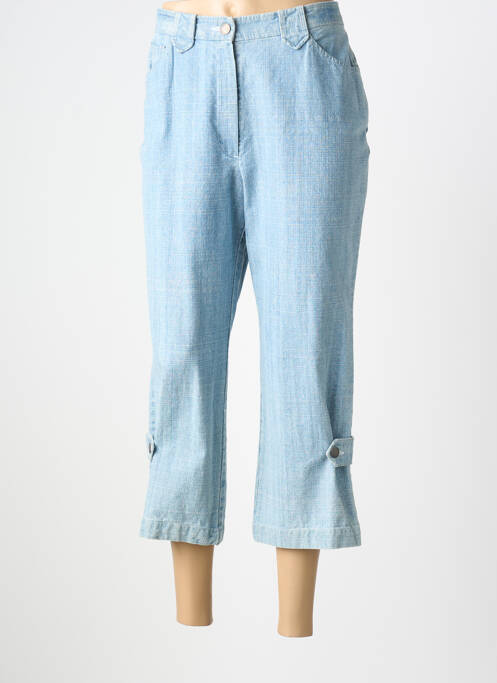 Pantacourt coupe droite taille normale bleu CARNET DE BORD femme