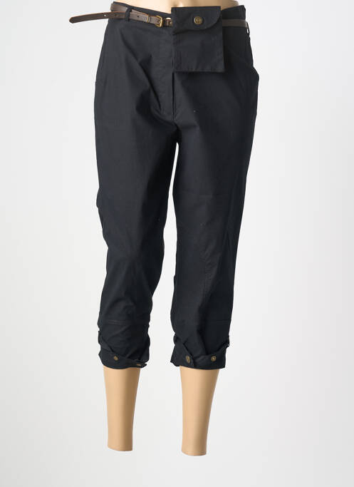 Pantacourt tissage popeline taille normale noir CARNET DE BORD femme