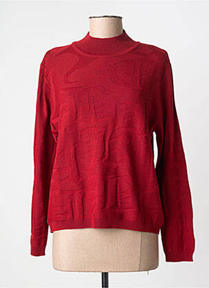 Pull col rond manches longues rouge EDWIGE femme