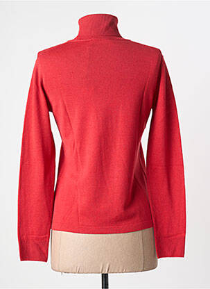 Pull col roulé coupe cintrée manches longues rouge MAURICE ABOT femme