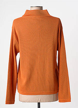 Pull coupe cintrée manches longues orange CLAUDE DE SAIVRE femme