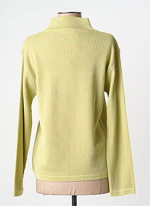 Pull coupe cintrée manches longues vert CLAUDE DE SAIVRE femme