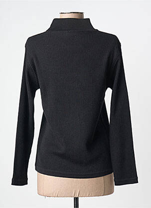 Pull coupe cintrée manches longues noir CLAUDE DE SAIVRE femme