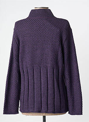 Pull coupe droite manches longues violet RODAM femme