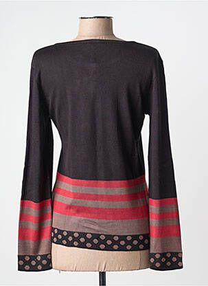 Pull coupe cintrée manches longues noir CLAUDE DE SAIVRE femme