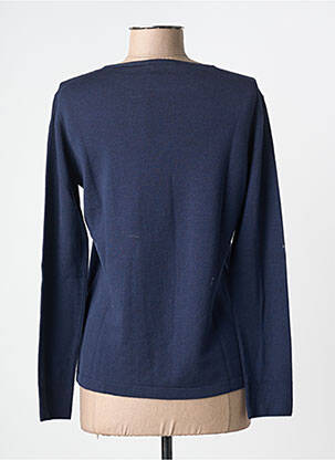 Pull coupe cintrée manches longues bleu MAURICE ABOT femme