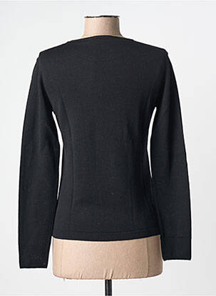 Pull coupe cintrée manches longues noir MAURICE ABOT femme