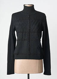 Pull coupe cintrée manches longues noir PAUL BRIAL femme