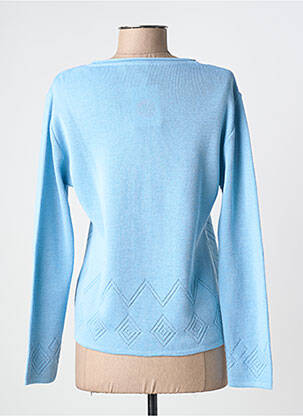 Pull coupe cintrée manches longues bleu EDWIGE femme