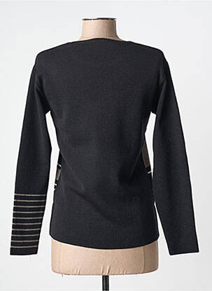 Pull coupe cintrée manches longues noir HENRY & JULIETTE femme
