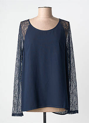 Top coupe cintrée manches longues bleu BLACK MOJITO femme