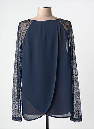 Top coupe cintrée manches longues bleu BLACK MOJITO femme