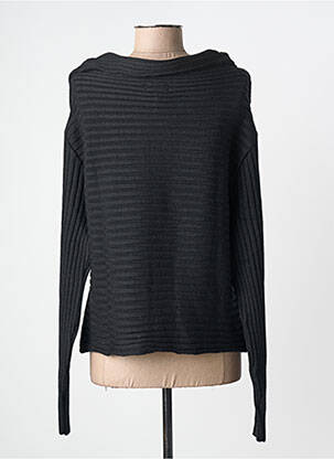 Gilet manches longues coupe cintrée noir CARNET DE BORD femme