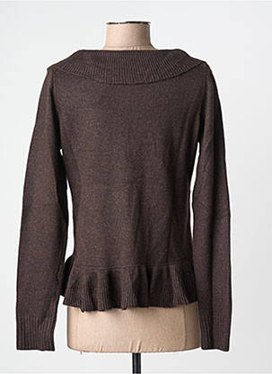 Gilet manches longues coupe cintrée marron KATMAI femme