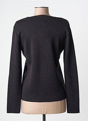 Pull coupe cintrée manches longues noir LEWINGER femme