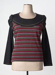 Pull coupe cintrée manches longues noir CLAUDE DE SAIVRE femme