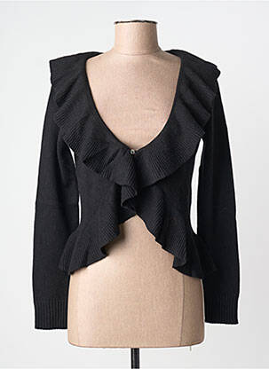 Gilet manches longues coupe cintrée noir KATMAI femme