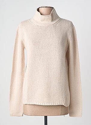 Pull coupe cintrée manches longues beige MAURICE ABOT femme