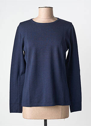 Pull coupe cintrée manches longues bleu MAURICE ABOT femme