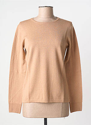 Pull coupe cintrée manches longues marron MAURICE ABOT femme