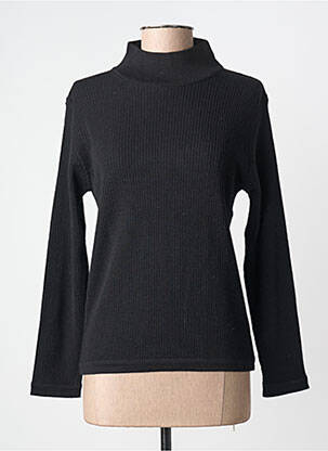 Pull coupe cintrée manches longues noir CLAUDE DE SAIVRE femme