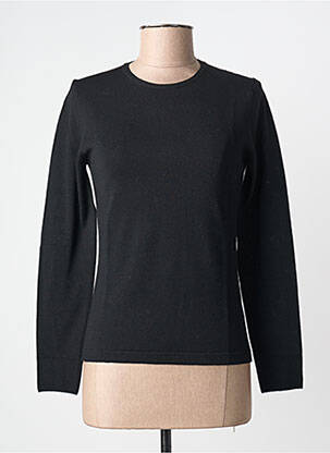 Pull coupe cintrée manches longues noir MAURICE ABOT femme