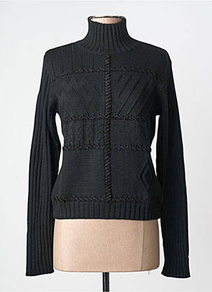 Pull coupe cintrée manches longues noir PAUL BRIAL femme