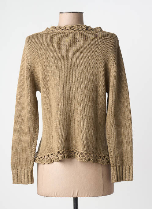 Gilet manches longues coupe cintrée marron KATMAI femme