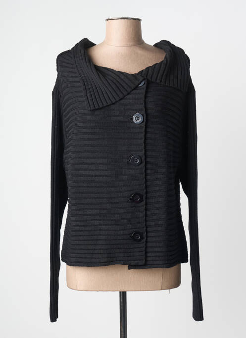 Gilet manches longues coupe cintrée noir CARNET DE BORD femme