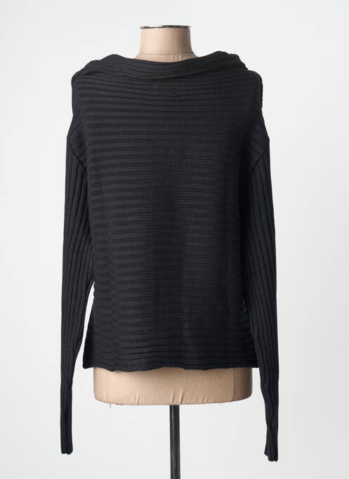 Gilet manches longues coupe cintrée noir CARNET DE BORD femme