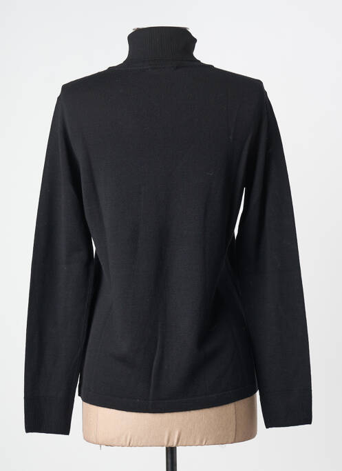 Pull col roulé coupe cintrée manches longues noir MAURICE ABOT femme