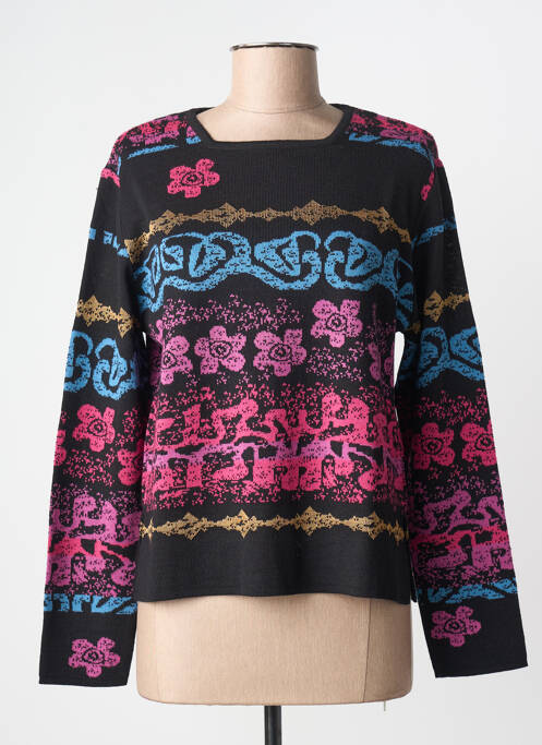 Pull manches longues manches longues noir EDWIGE femme