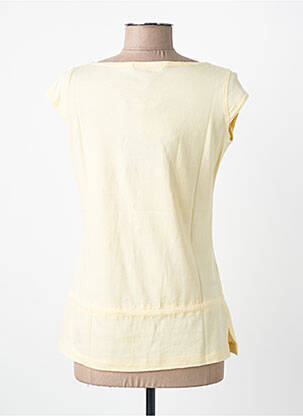 Top stretch manches courtes jaune MASSANA femme